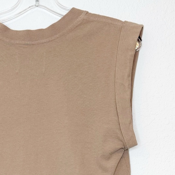 Citizens of Humanity Tan Rolled Sleeve Eugenie Tee XSmall - Picture 9 of 12